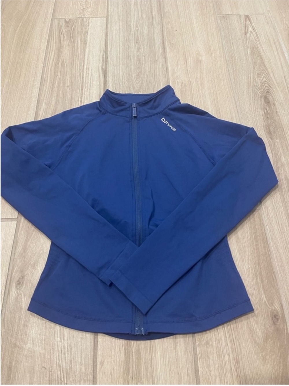 DFYNE Zippy Full Zip Longline Seamless Jacket Enchanted Blue Sz S - Picture 3 of 14